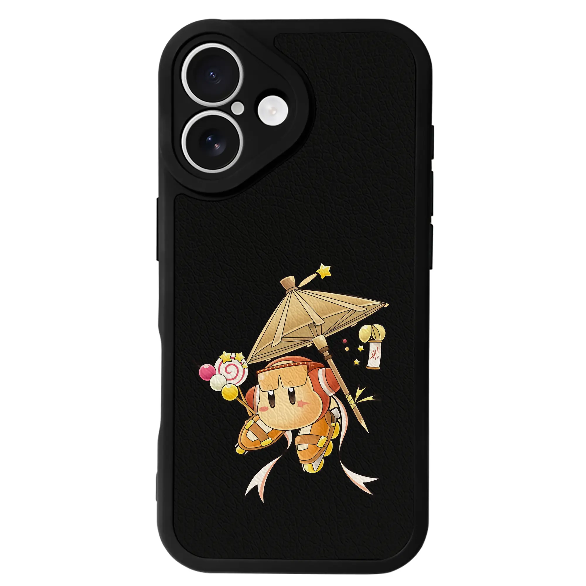 星のカービィ グッズ ワドルディ - IPhone 16シリーズ対応 ・ シリコンスマホケース ・ レザー調 ・ 高精度フィット ・ 耐衝撃 ・ ワイヤレス充電対応 ・ 精密カット